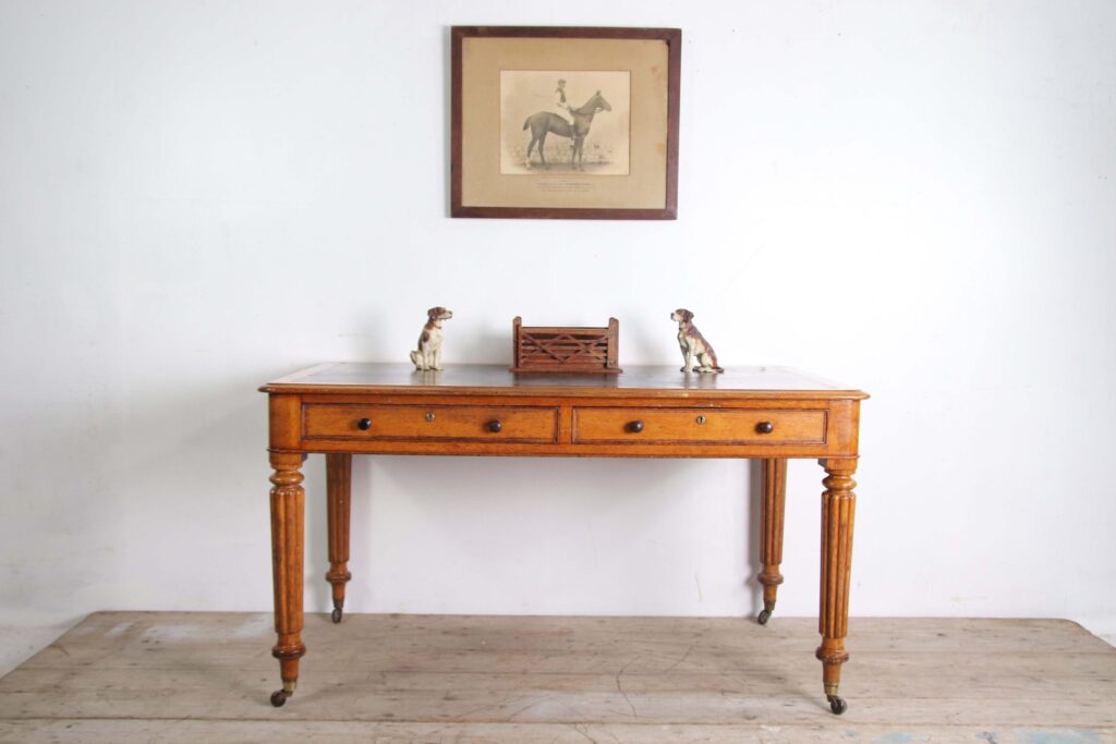 oak writing desk